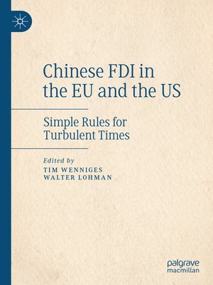 cover image of Chinese FDI in the EU and the US
